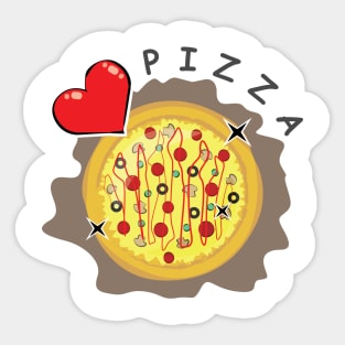 I Love Pizza Sticker